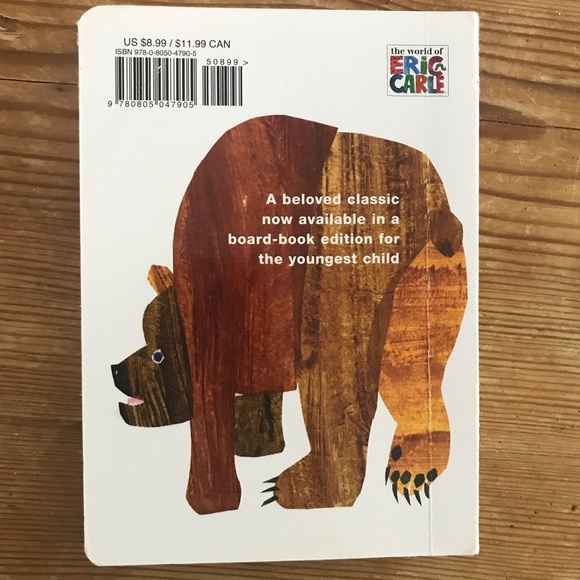 Eric Carle Board Book Bear Hungry Caterpillar Kid - Picture 5 of 9